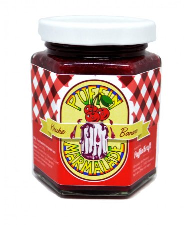 Puffin Marmelade Kirsche-Banane-Fruchtaufstrich